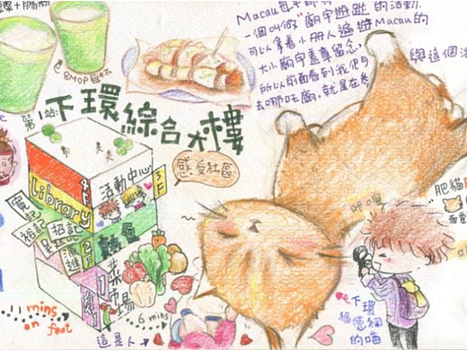 澳门七天自由行彩铅手账