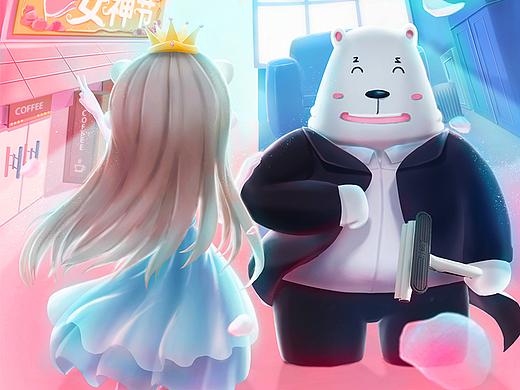 本上家居2022年三八女王节KV插画