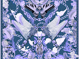 《永恒的虫鸣》丝巾商稿