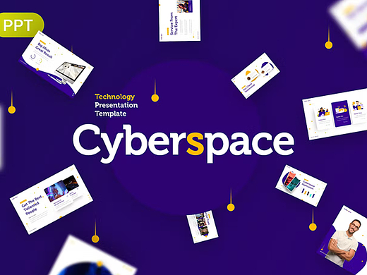 精美时尚网络空间技术演示团队介绍商务通用PPT模板