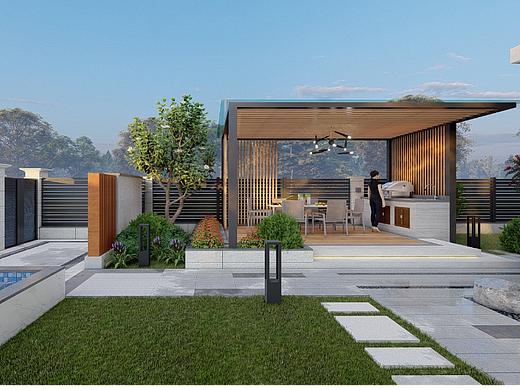 现代风格别墅花园