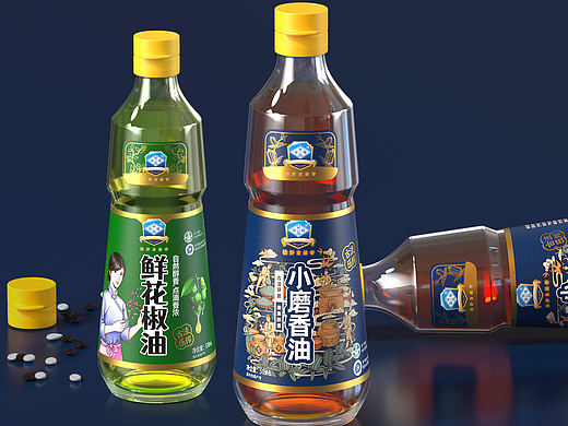 双嗒花椒油、芝麻油、香油视觉全案丨重庆老字号
