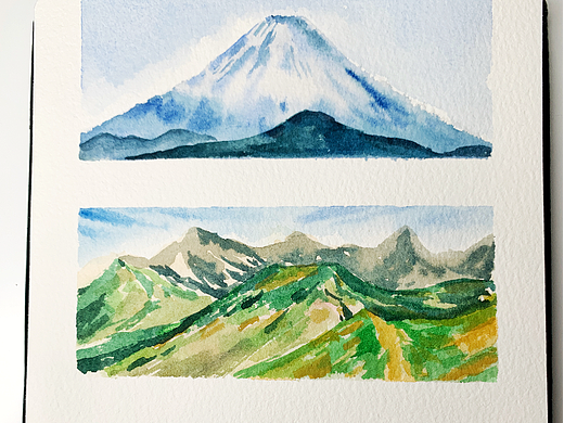 山 | 水彩手绘