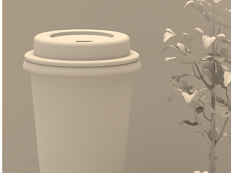 C4D星巴克海报