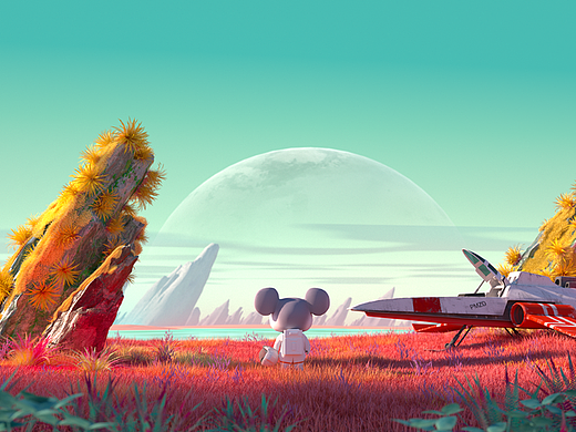 C4D还原无人深空场景