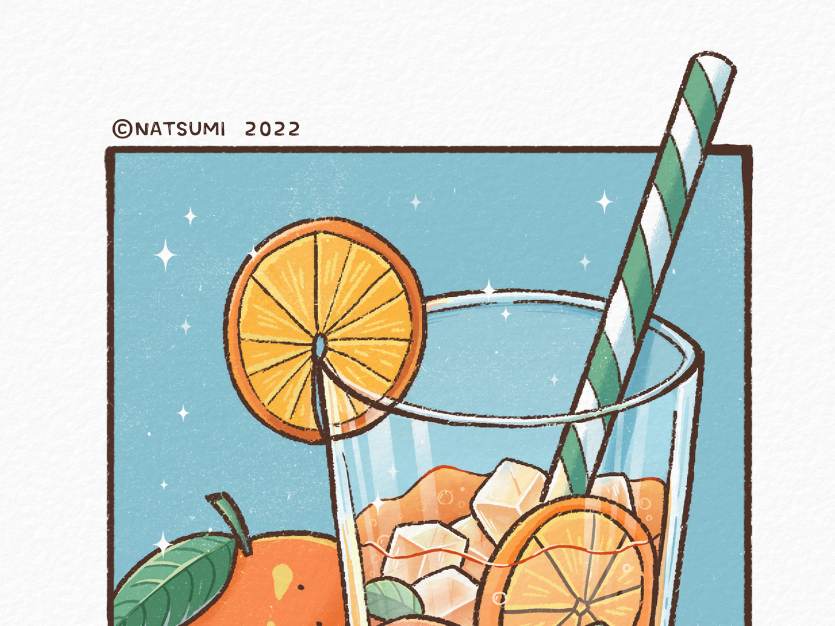 日本动漫橘子汽水图片