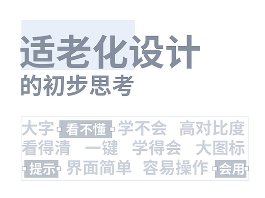 关于适老化设计的初步思考