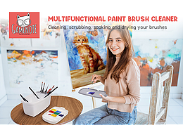 画笔清洁桶。拍摄  修图。 详情页设计。