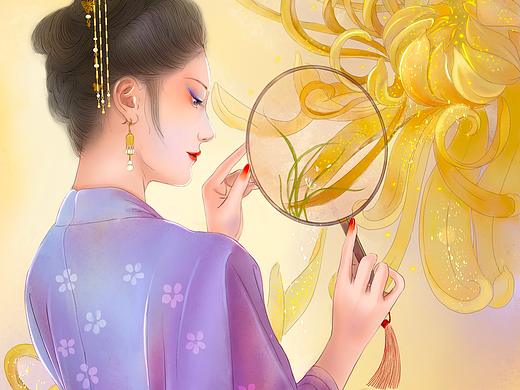 思秋—在中国传统色里探索古风美女