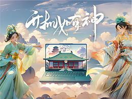 “开机如有神”主视觉设计