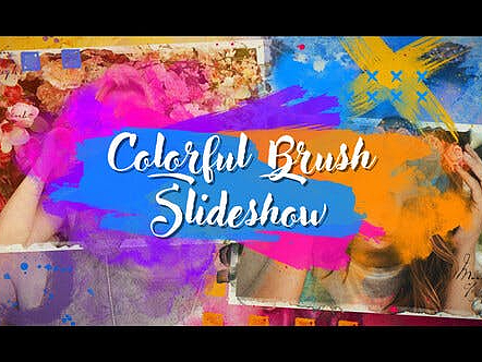 AE模板|手绘彩色画笔标题卡通视频动画字幕片头