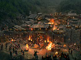 古代城寨戰(zhàn)役場景氣氛圖