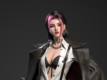 【翼次方】角色建模 | 酷炫摩托女