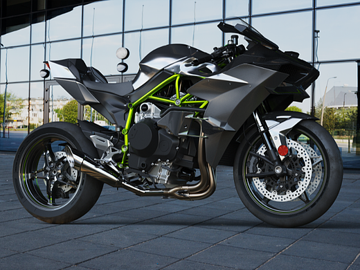 学员优秀作品欣赏——VRay摩托车渲染