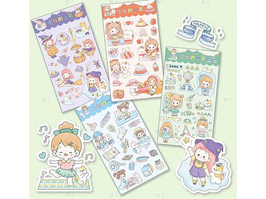 文創(chuàng)設計/手帳貼紙（個人主頁-ZNjI4MjEwNjQ=） - IP形象 - 站酷設計師一張被子原創(chuàng)素材 - 站酷ZCOOL