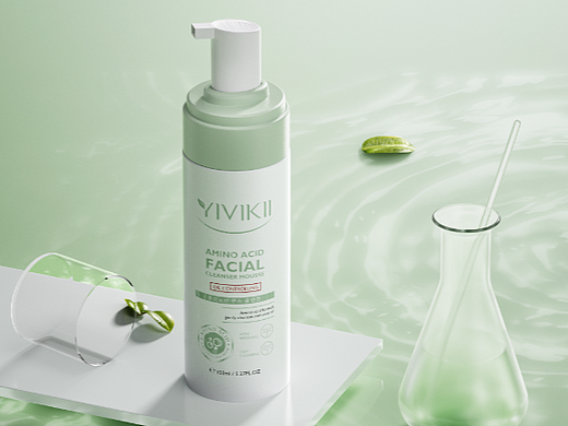 化妆品美妆洗护肤品三维设计c4d建模渲染慕斯洗面奶