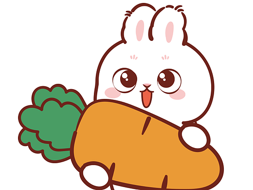 兔子萌表情包插画卡通可爱兔子