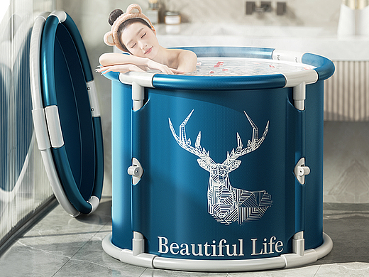 生活好物「 折叠浴桶｜渲染｜详情」 ✖ 加蓝文化传