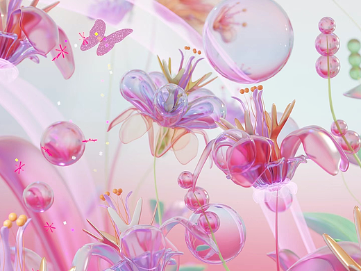 洲际酒店下午茶AR动画设计-虹色鸢尾花🌈