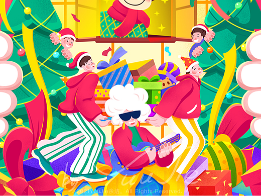《Merry Christmas》圣诞插画