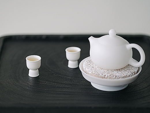 德化白·冰种玉瓷·龙蛋壶·禅定杯
