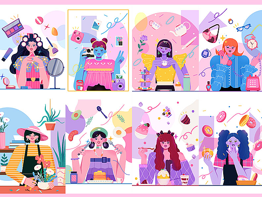 小日常系列原创插画