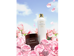 情人節(jié)天貓化妝品渲染建模 玫瑰花場景