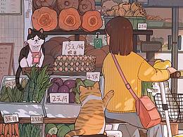 小 城 时 光  |  系列插画10P