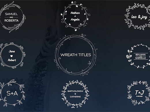 FCPX插件：婚礼标题展示效果Wedding Titles Pack