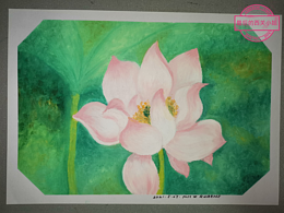 荷花/纯脑洞荷花速涂作品/原创油画棒花卉/含过程