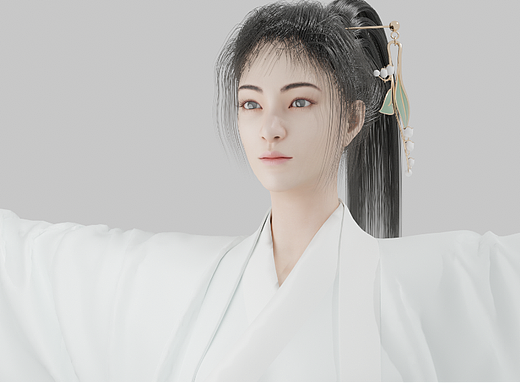 汉服建模 /人物头发 渲染练习