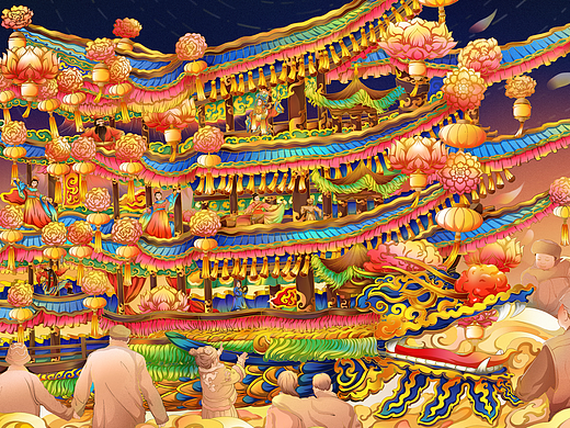 非遗插画之温州乐清首饰龙