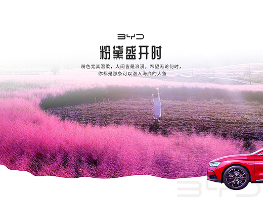 比亚迪机车主题设计-粉黛盛开时