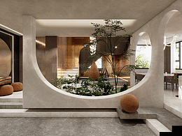 深圳艾拓設(shè)計(jì)：奶油風(fēng)大別墅，微水泥質(zhì)感真的絕絕子！