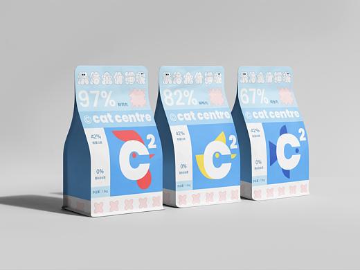 CAT CENTRE猫粮包装设计 宠物品牌包装设计 猫粮