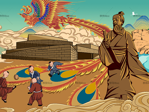 淄博臨淄文旅X泓宇視界|泱泱齊風(fēng)插畫長卷（個(gè)人主頁-ZNjQ5NjM5MjQ=） - 商業(yè)插畫 - 站酷設(shè)計(jì)師泓宇視界原創(chuàng)素材 - 站酷ZCOOL