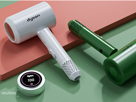 小清新吹风机+智能手环（个人主页-ZNjE3MjU1ODg=） - 产品 - 站酷设计师玉无魂原创素材 - 站酷ZCOOL