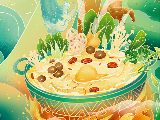 古林箐茶马古道插画长卷