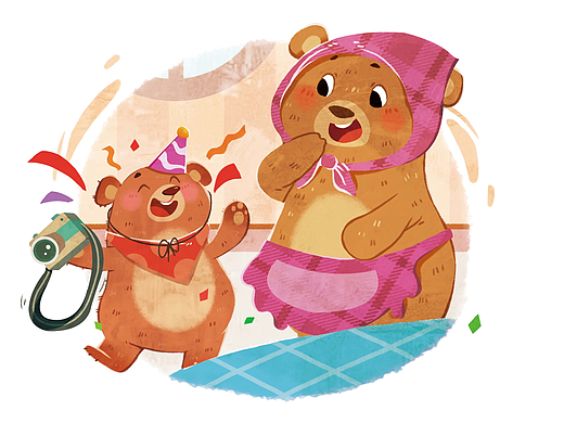 《好好玩閱讀》繪本插圖《小動物照相》（個(gè)人主頁-ZNTkyODk5MzI=） - 繪本 - 站酷設(shè)計(jì)師比巴卜醬原創(chuàng)素材 - 站酷ZCOOL