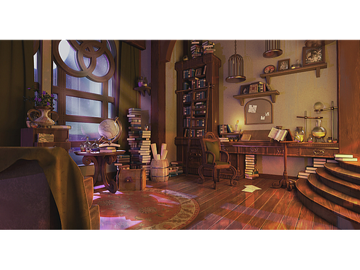 这是小魔女的房间（个人主页-ZNjM3Mzc4NDA=） - 游戏原画 - 站酷设计师毛毛哟原创素材 - 站酷ZCOOL