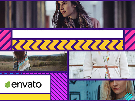 AE模板|有趣孟菲斯版本动态动画标题介绍音乐节目游戏