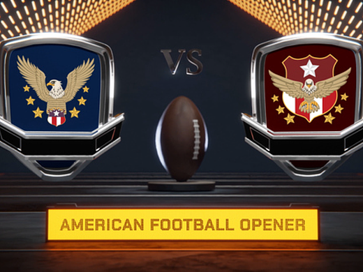 AE模板 | 体育美式足球运动游戏比赛LOGO标题片头