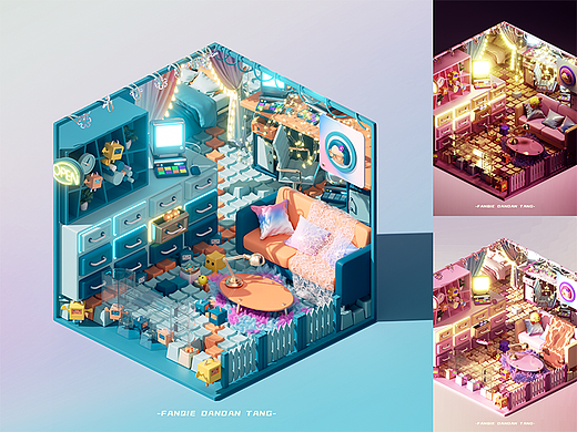 特殊空间感-动态小房间（个人主页-ZNjI1MDgwMjA=） - 其他三维 - 站酷设计师番茄蛋蛋糖原创素材 - 站酷ZCOOL