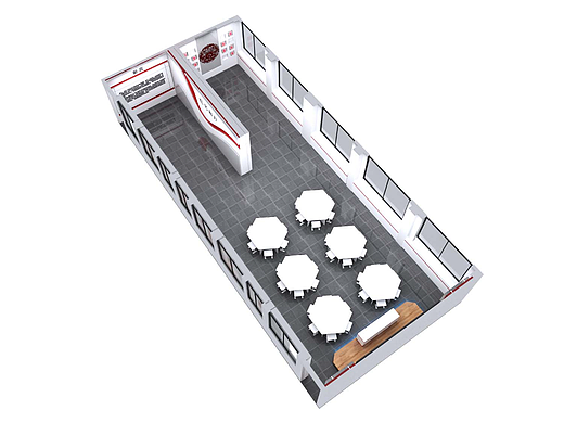 纸艺展厅二版设计3D效果图