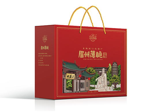 眉州薄脆禮盒（個人主頁-ZNjIyMjAxMjA=） - 包裝 - 站酷設計師氧氣與鹽原創(chuàng)素材 - 站酷ZCOOL