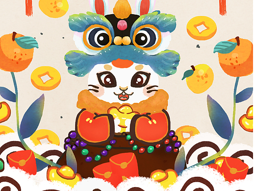 给你一张兔年的新年手机壁纸