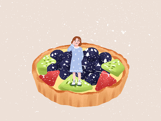 甜点女孩-117什锦水果乳酪塔女孩