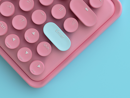 樱花键盘三维制作渲染