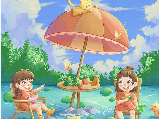 童趣（個人主頁-ZNjAxMzg3NTY=） - 商業(yè)插畫 - 站酷設(shè)計師柒夏1205原創(chuàng)素材 - 站酷ZCOOL