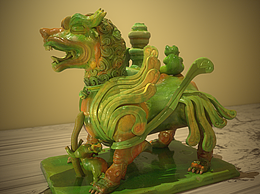 三彩•有翼神兽座